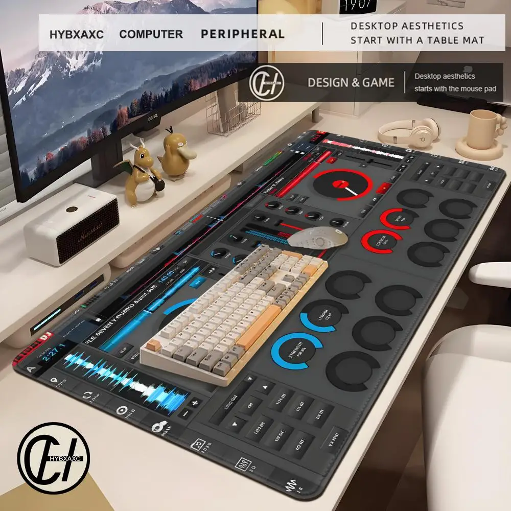 

Radio Dj Workbench Mouse Pad Gamer XL Large HD HYBXAXC Desk Mats MousePads Natural Rubber Carpet Anti Slip Laptop Mice Pad