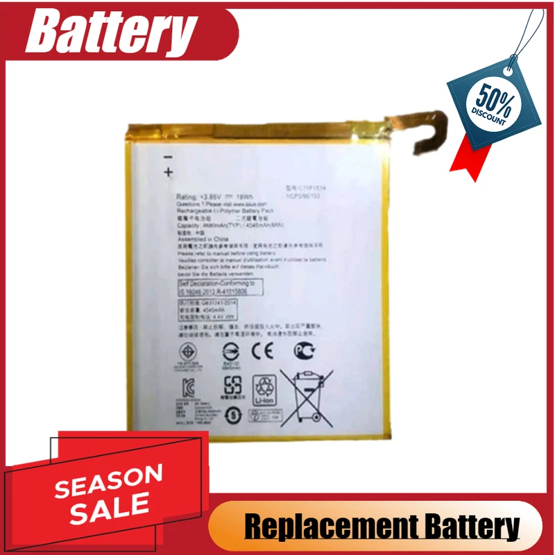 

Tablet Battery 3.85V 4680mAh C11P1514 for Asus ZenPad Z8 ZT581KL Z581KL P008 Replacement Battery Brand-New High Quality