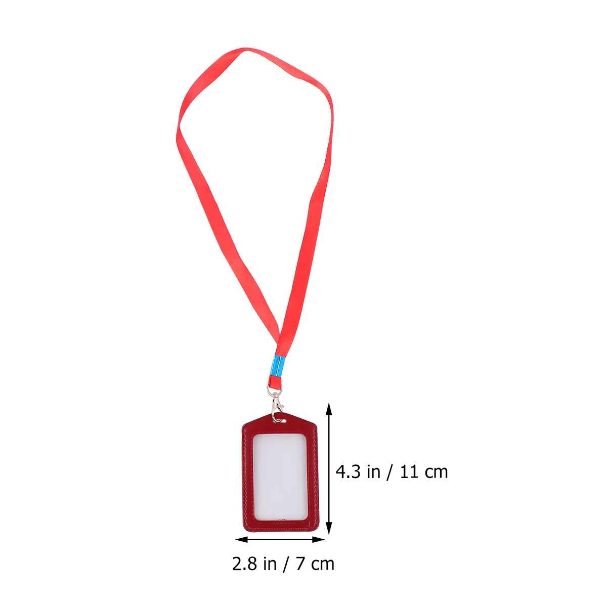 

8pcs Lanyard Holder Transparent Id Badge Case Double-Sided Clear Window Premium Polyester Neck Strap Secure Storage For