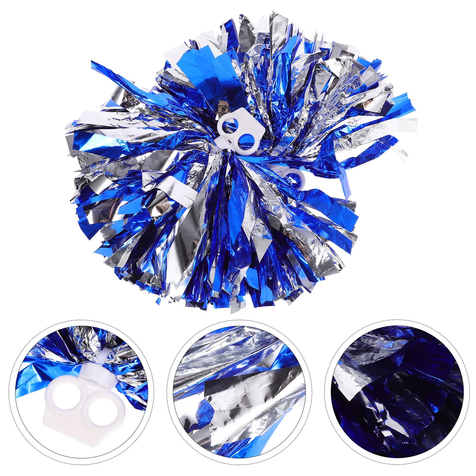 

4pcs Cheerleading Pom Poms Reusable Lightweight Compact Design For Sports Dance Competition Festival Spirit
