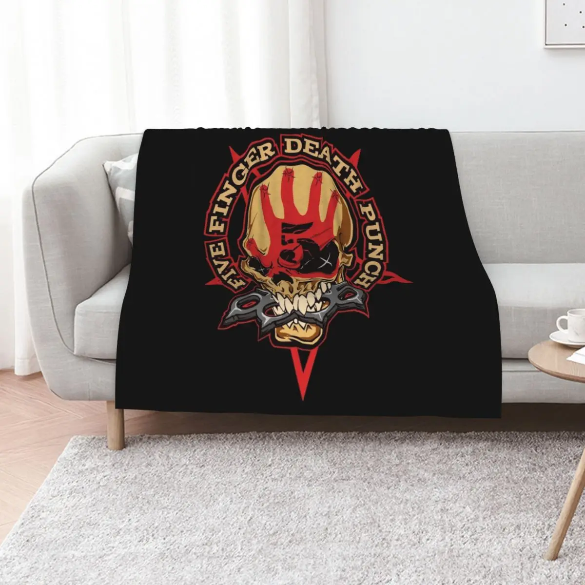 kitten pixie wearing translucent wings five finger death punch Throw Blanket bed plaid Fashion Sofas Sofa Throw Blankets