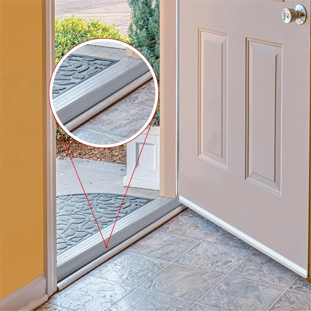2 Pcs 36 Inch Vinyl Replacement Insert for Adjustable Height Aluminum Thresholds with Seals 1-5/16 X 3/8 Vinyl