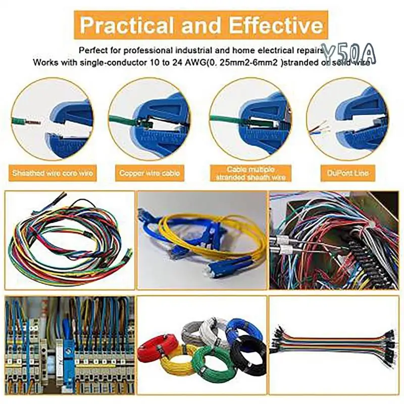 

Y50A-2-In-1 Adjustable Automatic Wire Stripper And Cutter, New Multifunctional Wire Stripper Tool, Wire Stripper Tool