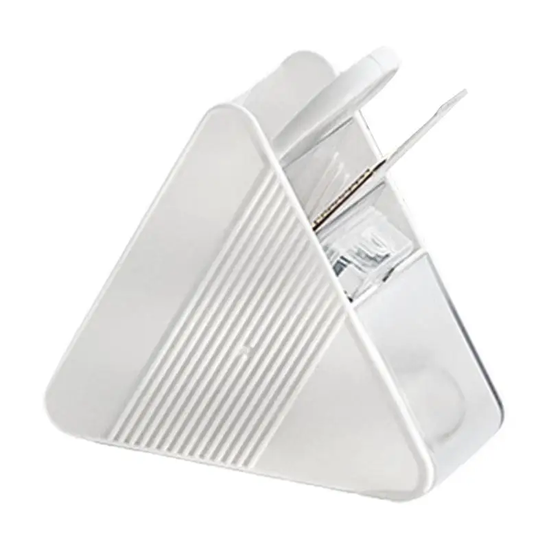 Multifuncional Maquiagem Brush Holder, Clear Triangle Organizer, Vertical Desktop Storage, Triângulo Papelaria