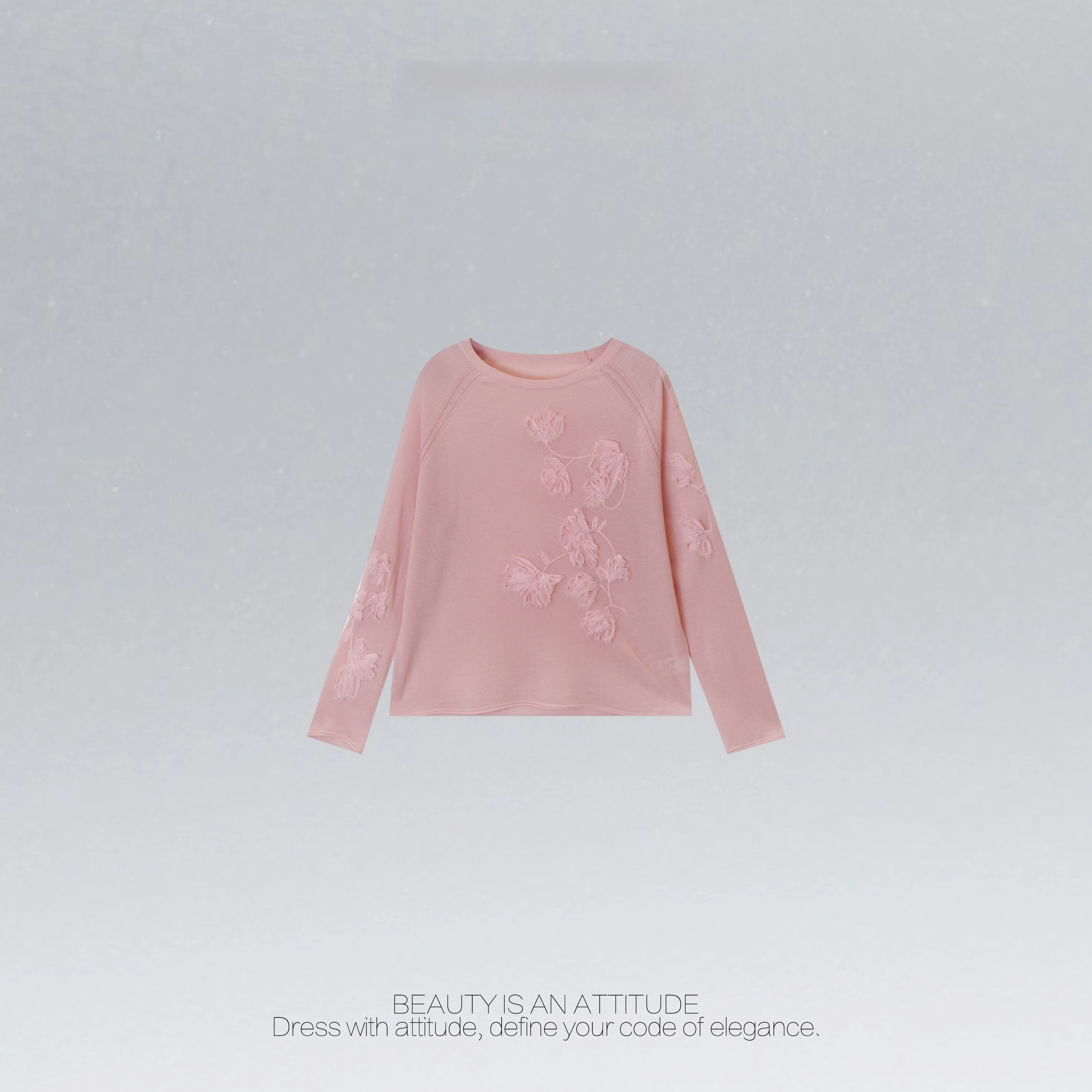 

Spring Summer Embroidered Long Sleeve Thin Quality Slimming Casual Style Women's Knitted Top Comfortable Medium Weight Regula...