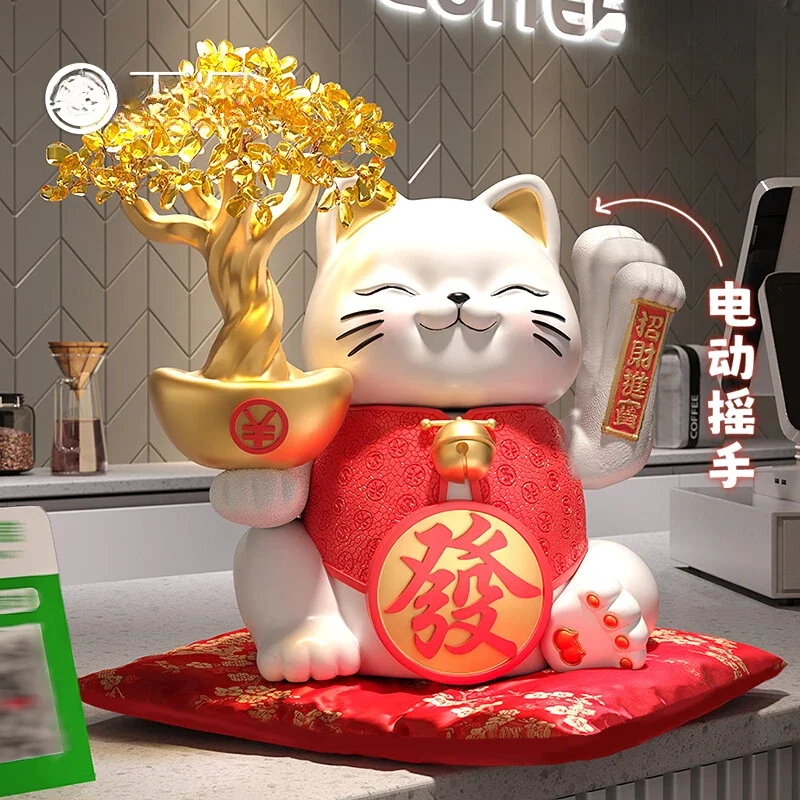 

Creative Lucky Cat Ornament Automatic Shaker Shop checkout page Front desk