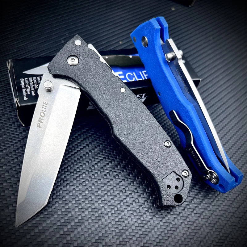 CD 4416 Outdoor Tanto Flipper Manual Folding Blade Knife Stainless Steel Hunting Everyday Carry Camping Tactical Pocket Knives