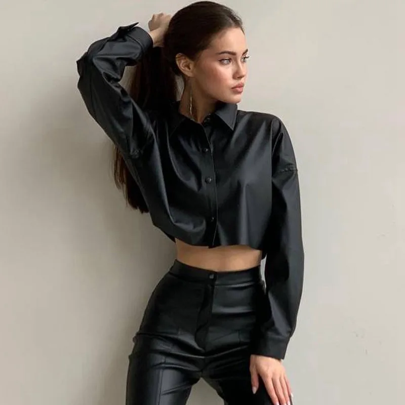 

Sexy Belly Button Exposure Design Motorcycle Jaet Women's irt European Sle Loose Basic Batwing Sve Polyester ort Coat