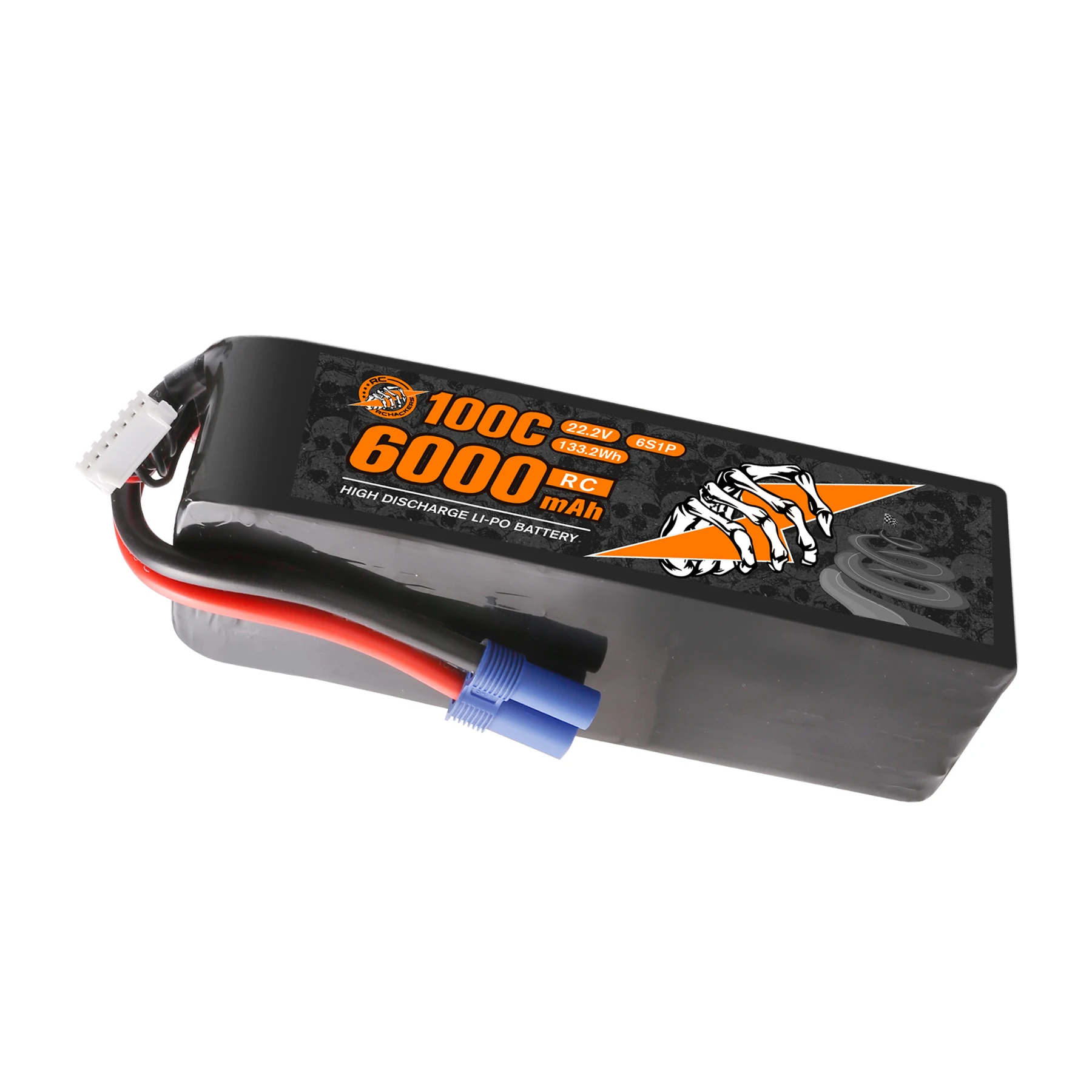 بطارية ليبو RCHackers 6S 6000mAh 22.2V 100C مع قابس EC5 #1
