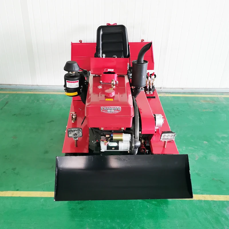 

Customized Full Terrain Agricultural Plowing Machine, Ride-On Small Rotary Tiller and Heavy-Duty Crawler Tiller for Farmland