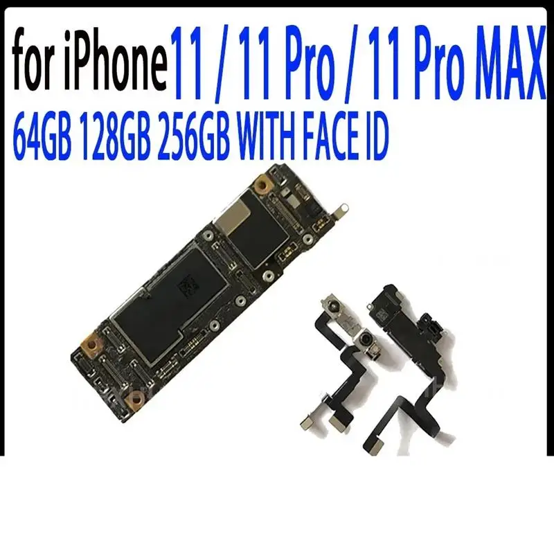 New! Mainboard For iPhone 11 Motherboard with FACE ID Good Working Plate System without iCloud Main Logic Board For iPhone11