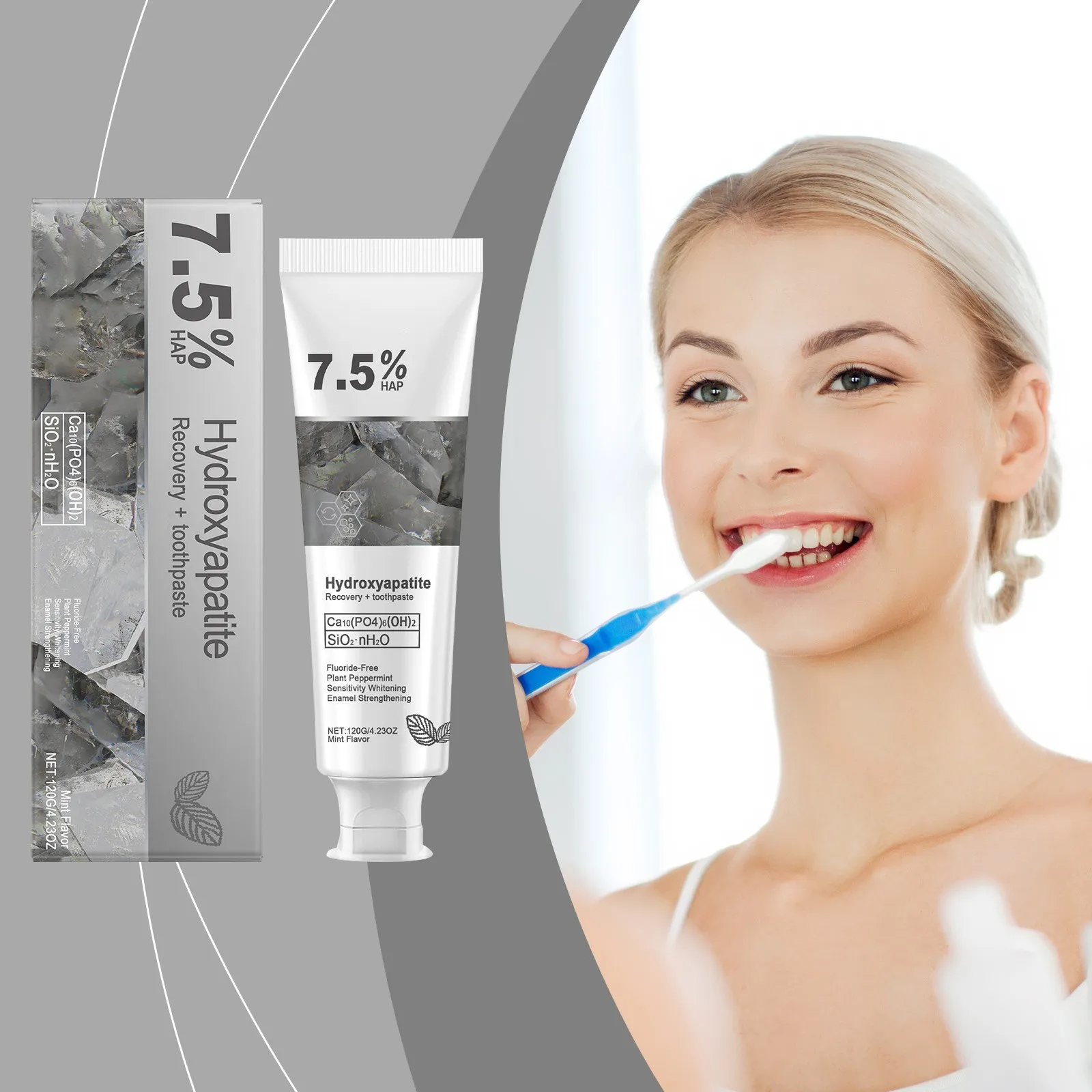 Hydroxyapatite Toothpaste Whitening Toothpaste,Fresh,Breath,Toothpaste,Stain Removal,Safety Formula Complete Tooth Cares