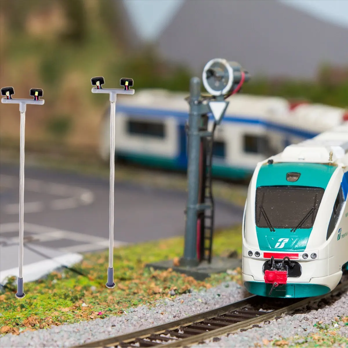 Super Sale 10Pcs 2Led Street Lamp 1:100 Ho Scale Street Light Scenery Mini Lamppost For Sand Table Model 2