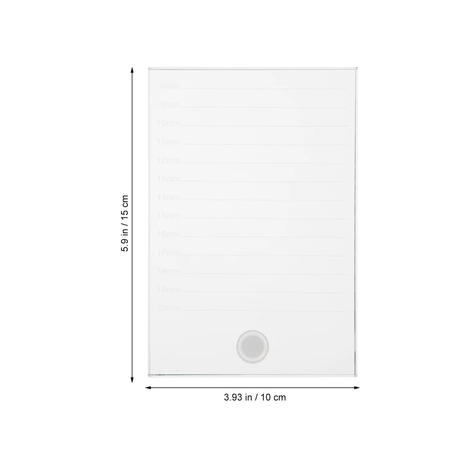 Vassoio per estensione ciglia 15x10 cm Pallet per ciglia professionale per ventola di volume Creazione di supporti per ciglia finte Pallet di vetro per innesto domestico