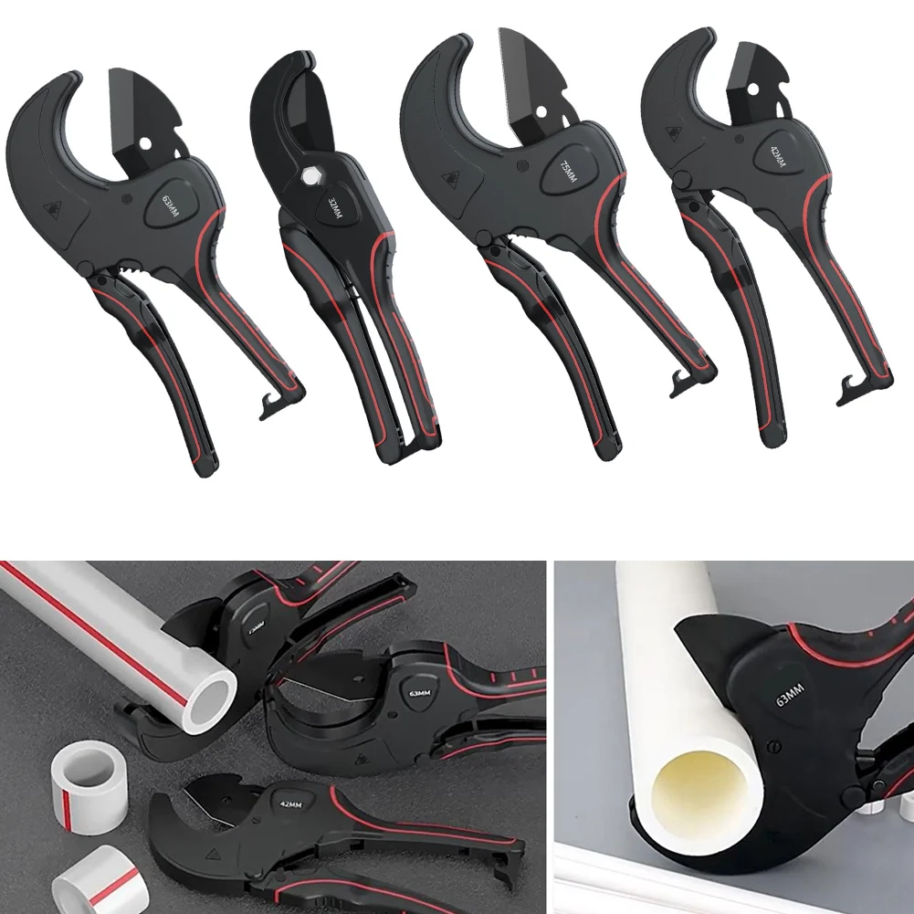 1pc Ratcheting Pipe Tube Cutter Blade For PVC PU PP PE Hose 32-75mm Fast Square Cuts Fine Ground Blade Replace Professional Tool
