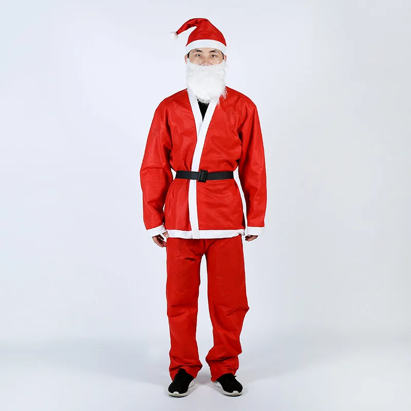 Santa Claus Cosplay Costume In Costume Clothes Dressed At The Christmas For  Men Free Size