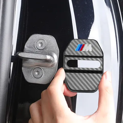 자동차 문짝 잠금 커버 스티커, BMW 3 5 시리즈 G30 G32 6GT X1 X2 X3 X5 G01 G02 F48 F39 G07 G11 F15 F20 G20 G05 액세서리, 4 개