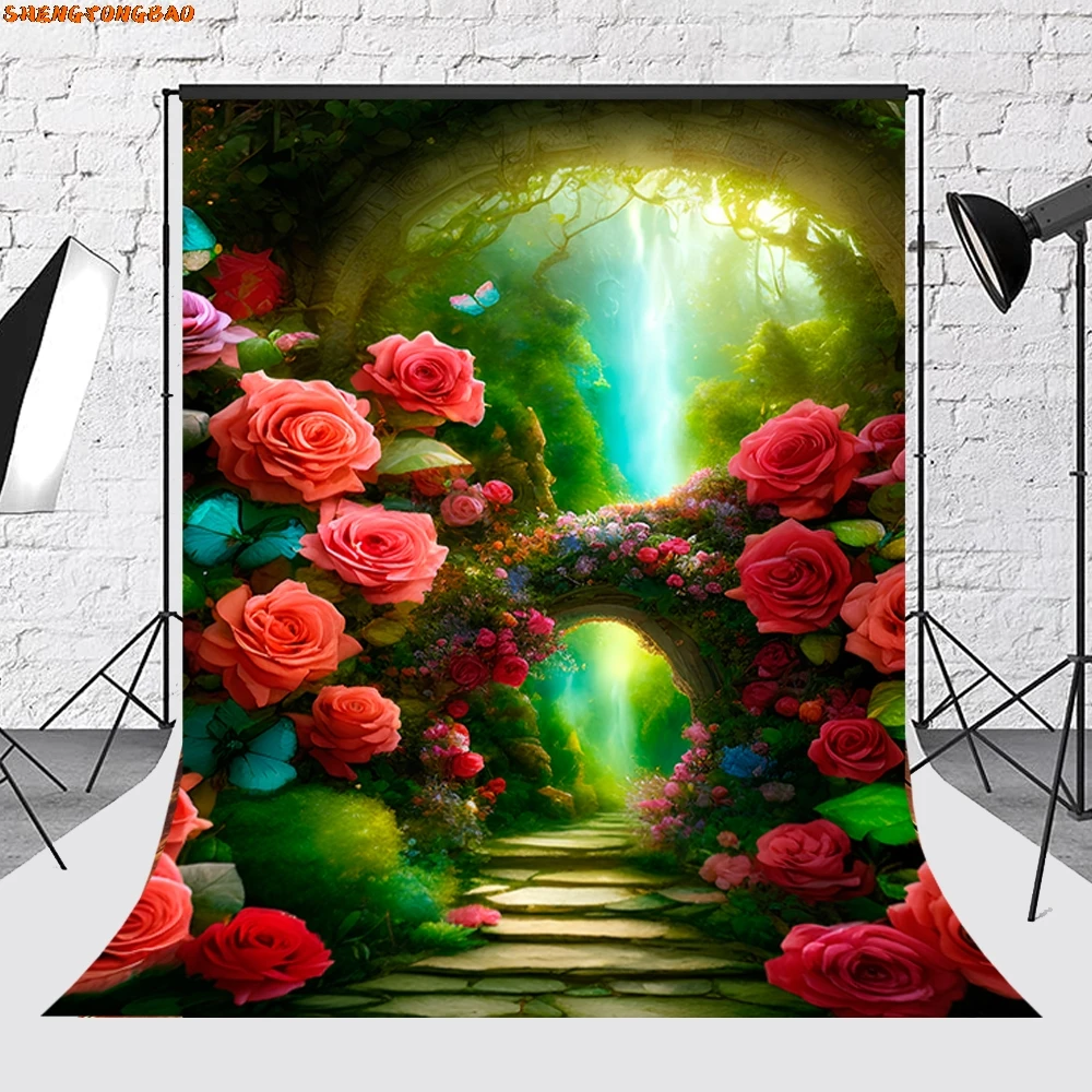 Фон для фотосъемки лес джунгли лес мечтательная страна чудес искусство портрет Декор для фотосессии реквизит фон для фотостудии