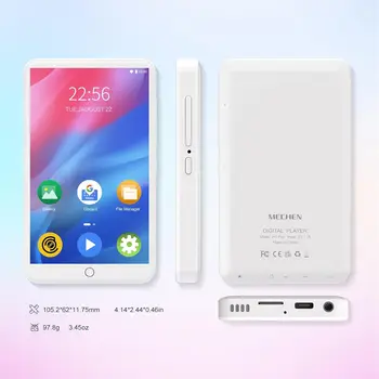 MECHEN 16GB Android 9.0 MP3 Player with Bluetooth and WiFi, with Spotify,Audible,Pandora, Up to 512 GB (White) 6