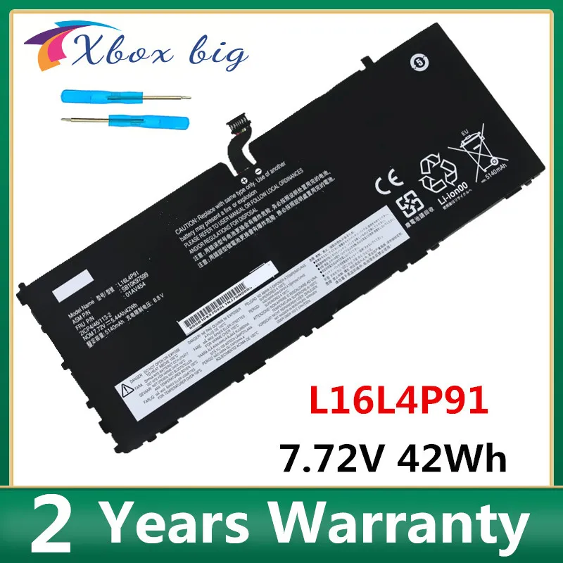 

01AV454 Laptop Battery For Lenovo Thinkpad X1 Tablet GEN 3 L16L4P91 SB10K97599 01AV453 L16M4P91 SB10K97598