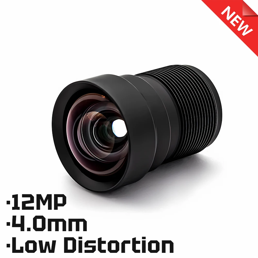 

WGWK-5344 M12 Mount Lens 12MP Security Camera Lens 3.94mm Fixed Focus 2.2 F/NO(Max) 1/2" IMX586 For IP CCTV Cameras