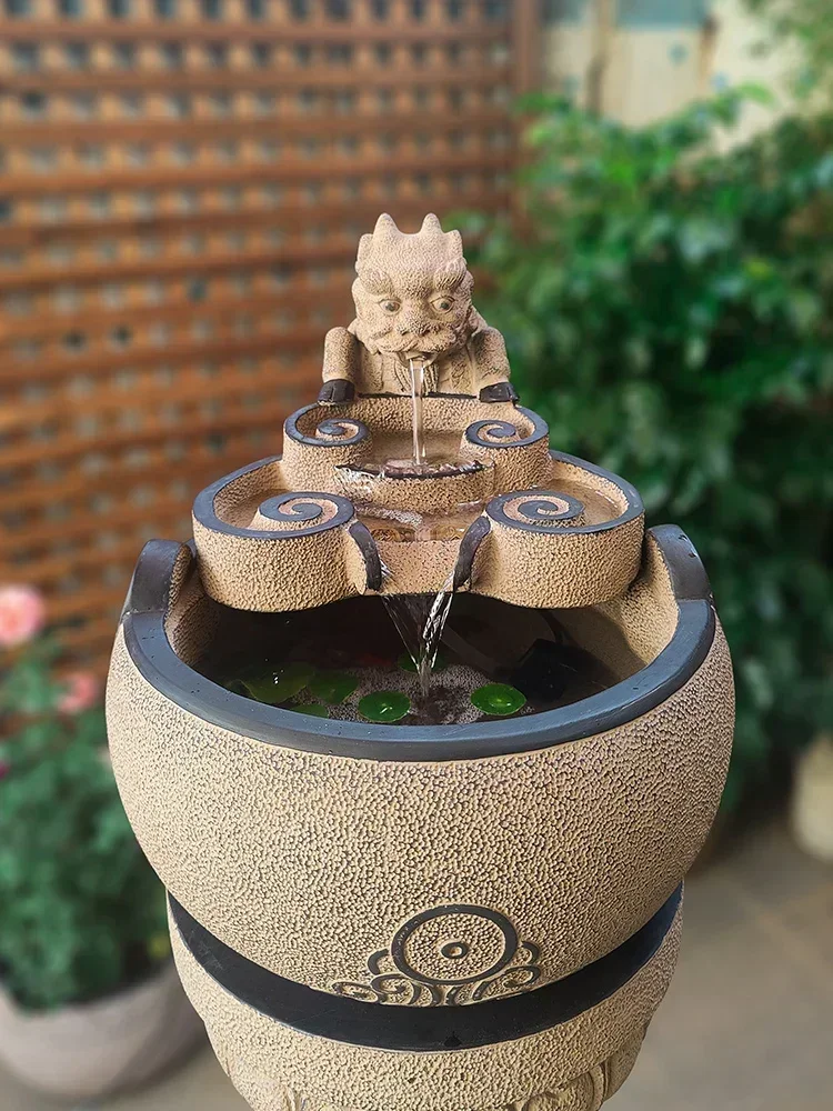 Lucky Flowing Water Ornaments Circulating Water Small High-End Opening Gift to Make Money