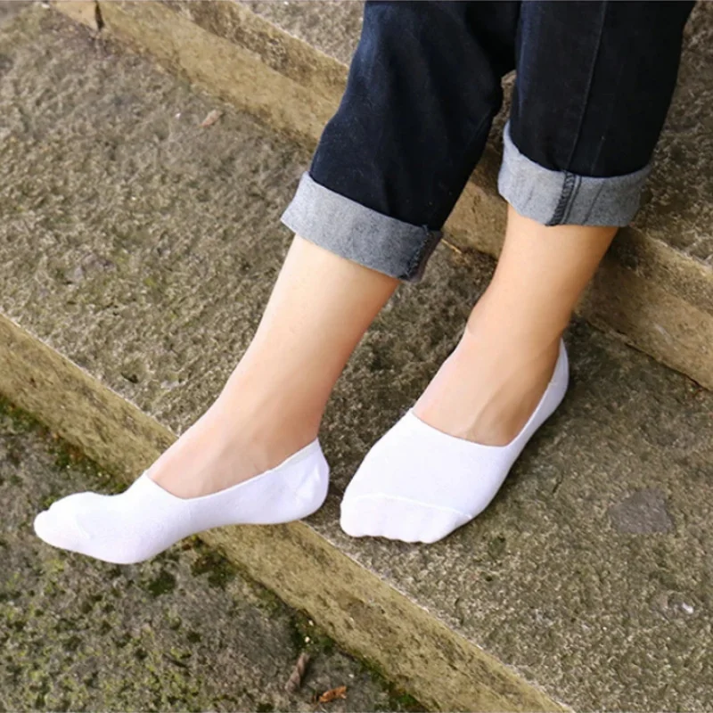 5/10/20 paar dunne ademende herensokken, antislip zachte polyester katoenen sokken, casual zakelijke enkelbootsokken, maat EU38-45