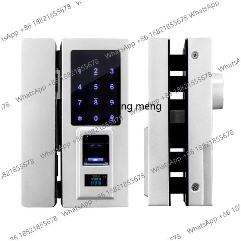 Remote Control Fingerprint Glass Door Magnetic Lock with Cards and Password