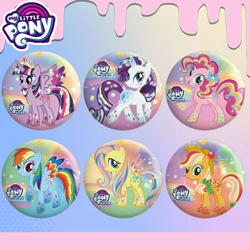 Kawaii My Little Pony Anime Twilight Sparkle Rainbow Dash Accessory Cute Cartoon Applejack Fluttershy Sweet Brooch Badge Girls