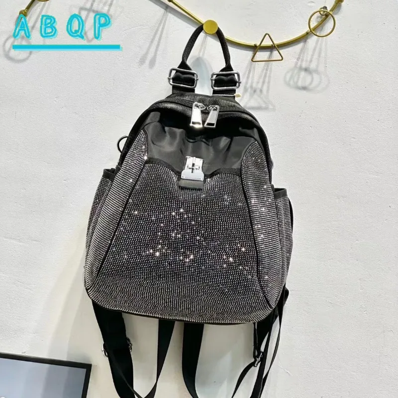 New Diamond-encrusted Backpack Fashionable Women’s Diamond-encrusted Backpack Fashionable Diamond-encrusted Shiny Backpack