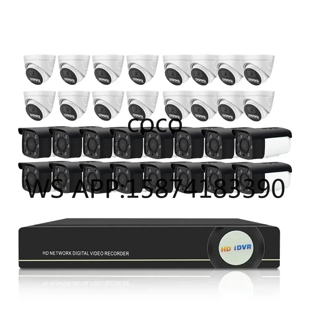 32CH 4K POE Security Camera System, 8MP IP Dome Cam Face Detection Two Way Audio Surveillance NVR Kit
