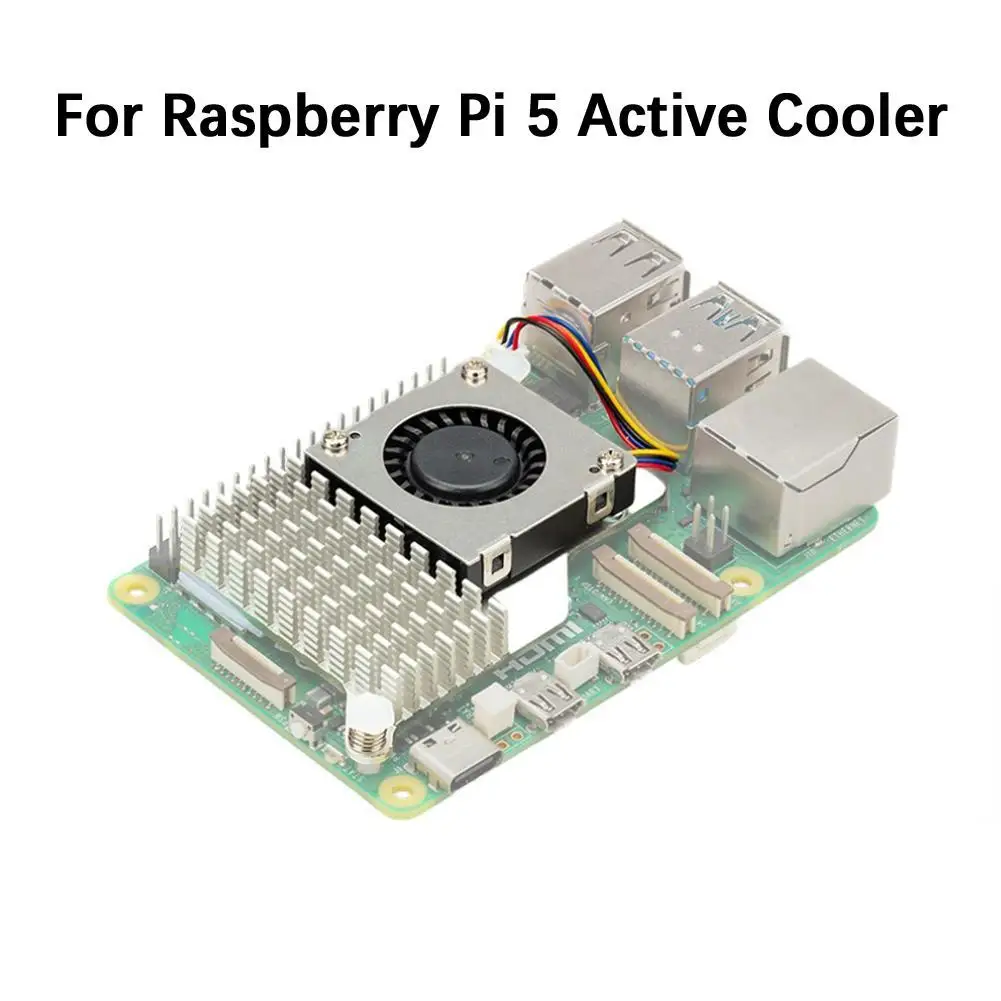 

Raspberry Pi Active Cooler With Adjustable Speed Cooling Fan Metal Heatsink Radiator For Raspberry Pi 5