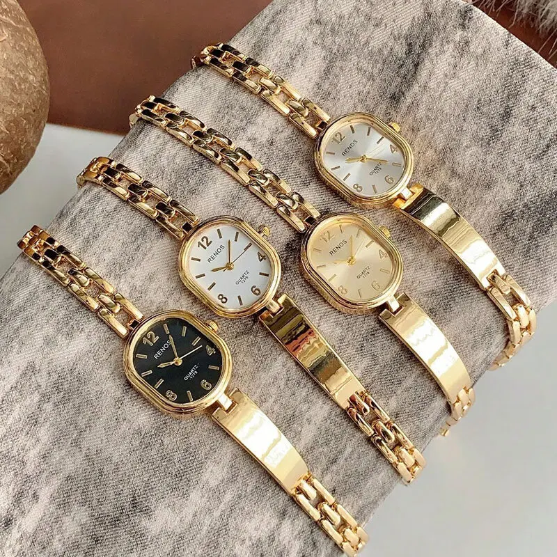 นาฬิกาข้อมือผู้หญิง ดีไซน์หรูหรา สายแบบกำไล แบรนด์ดัง รุ่นใหม่ล่าสุด แฟชั่นทันสมัย สำหรับสาวๆ สไตล์อินเทรนด์