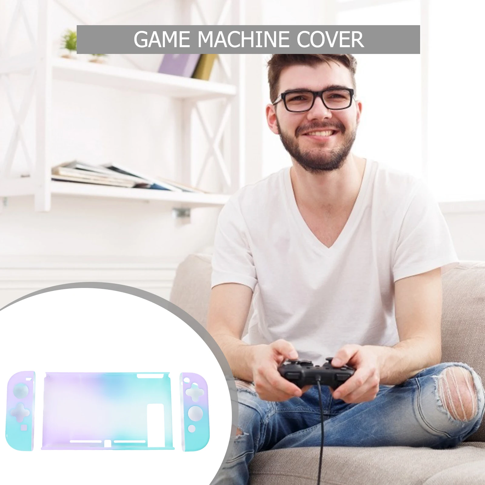 

Gradient Protective Case Game Console Cover Lightweight Shockproof Silky Smooth Grip Accurate Fit Sturdy Material