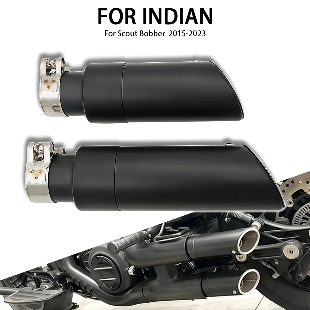 

New Motorcycle Part Exhaust System Short Muffler Pipe Tube Tail Tip Section Fit For Indian Scout Bobber 60 Rogue 2015 - 2023