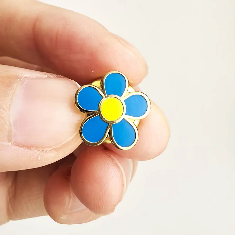 Forget Me Not Masonic WW2 Lapel Pin Enamel Flower Brooch Freemasonry Badges Rose UK Flag Cross  Swan Lily Harp Metal Craft