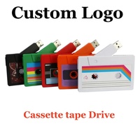 Custom Logo New Novelty Colorful Cassette Tape Model USB2.0 Memory Flash Stick Pen Drive 4GB 8GB 16GB 32GB 64GB 128GB with logo