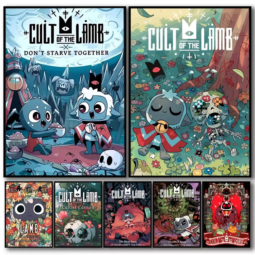 Аниме-игра C_Cult of t_The L_Lamb, постер, декоративные наклейки, настенная художественная роспись, фотодизайн для дома, гостиной, прихожей, украшения