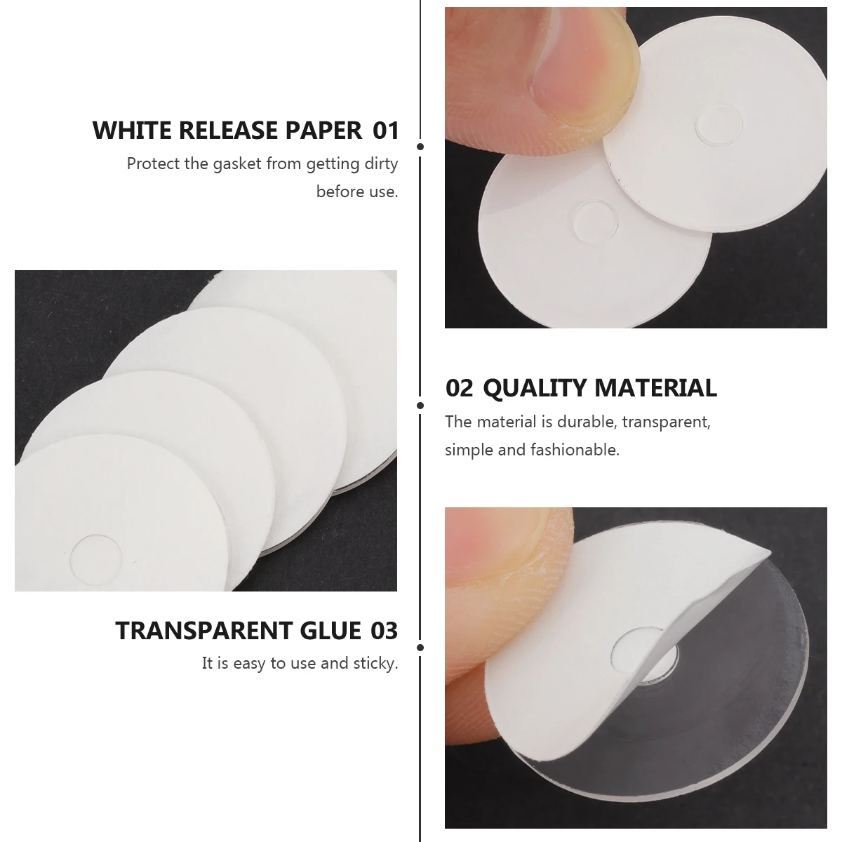

20pcs Valve Sticker Bike Tire Decal Transparent Tape Air Nozzle Pad Gasket Plastic Label Stickers Protective Flange Wheel