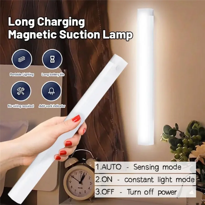 GYTB-Type-C Rechargeable Motion Sensor Wireless LED Night Light Cabinet Lamp For Wardrobe Backlight For Kitchen Staircase
