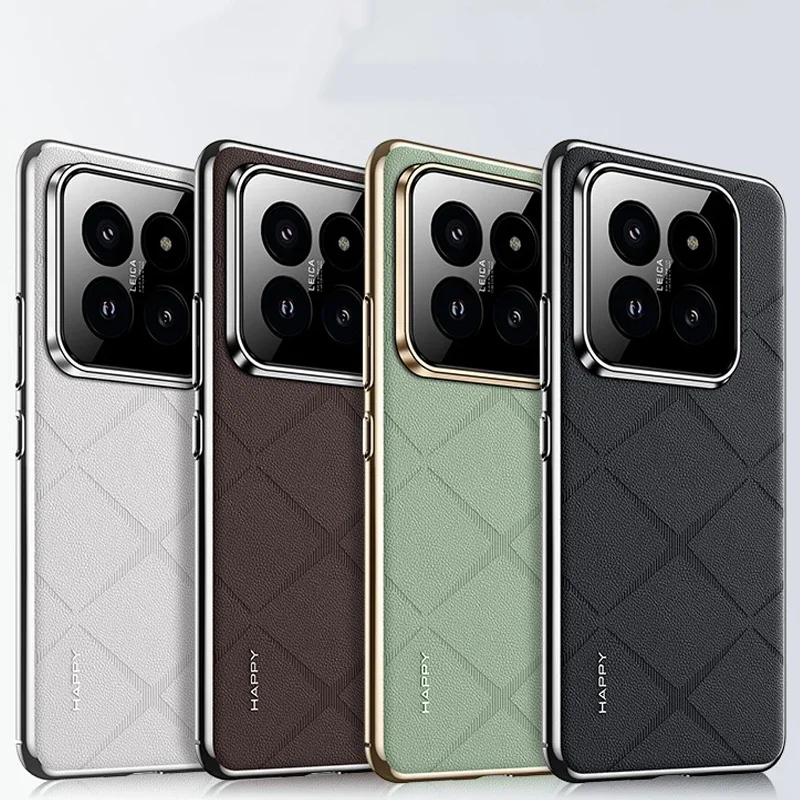 

Кожаный чехол для телефона XiaoMi Mi 15 Pro 14 Ultra Poco F7 Ultra Lens Full Ptotection, противоударный, с жестким покрытием, задняя крышка из ПК