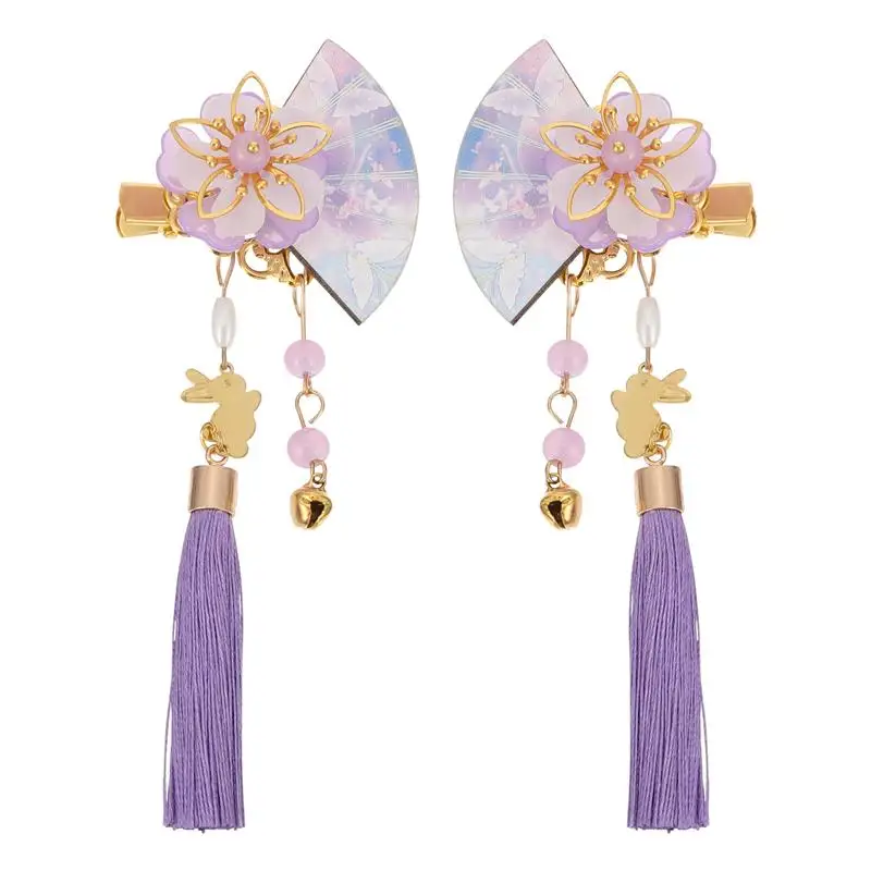 2pcs Japanese Style Tassel Hairpin Hair Accessories Cherry Blossom Tassel HeaddressExquisite Hair Clip Women Fashion Headdress