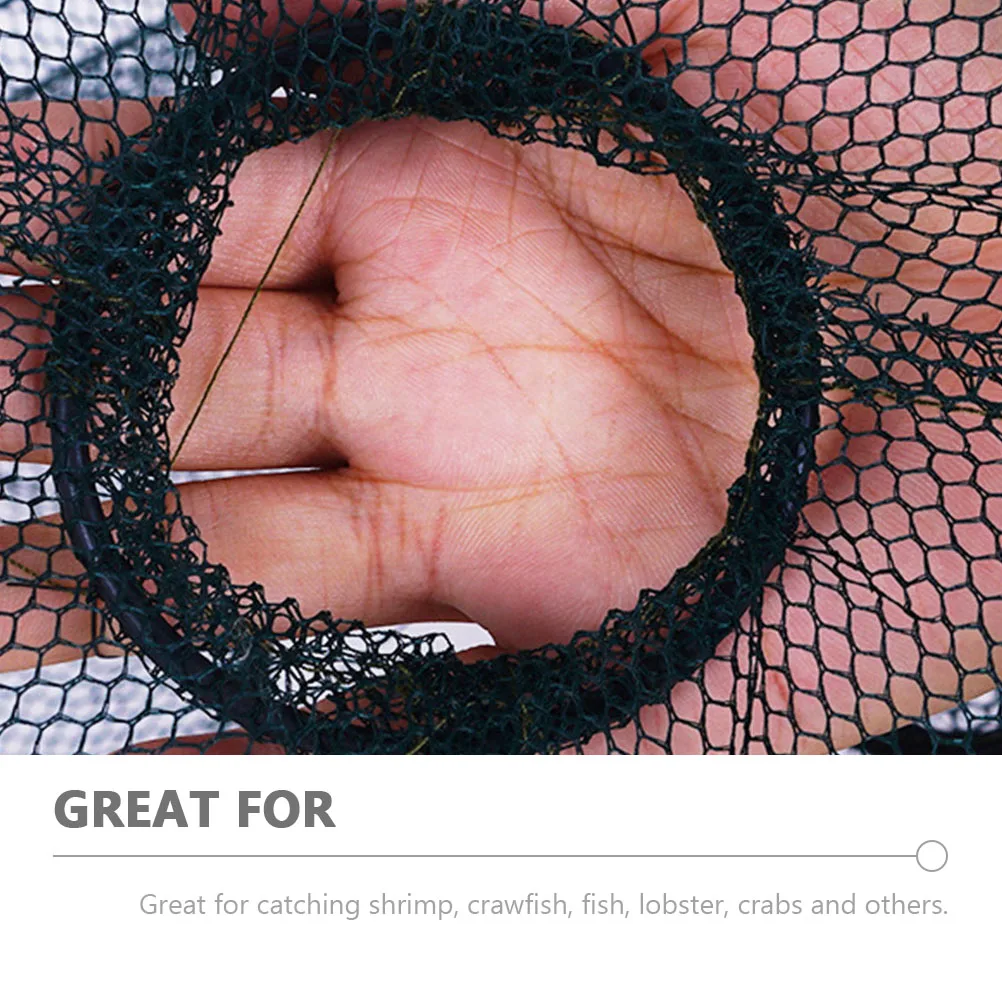 

3pcs Foldable Fishing Net 50x20x20cm Portable Shrimp Net For Blue Crabs Durable Fish Catching Equipment