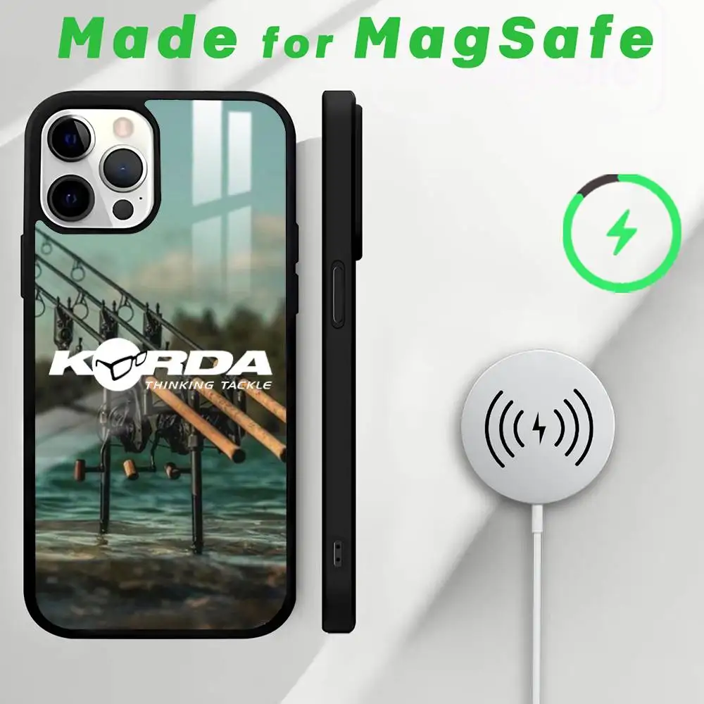 

Phone Case K-KordaS Fishing Tackle MagSafe Magnetic For iPhone 16 15 14 13 12 11 Pro Plus Max Mini Wireless Charger Funda