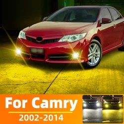 2Pcs For Toyota Camry 2002-2017 2018 2019 2010 2011 2012 2013 2014 Double Colors Flash LED Fog Lamp Bulbs Driving Light Canbus