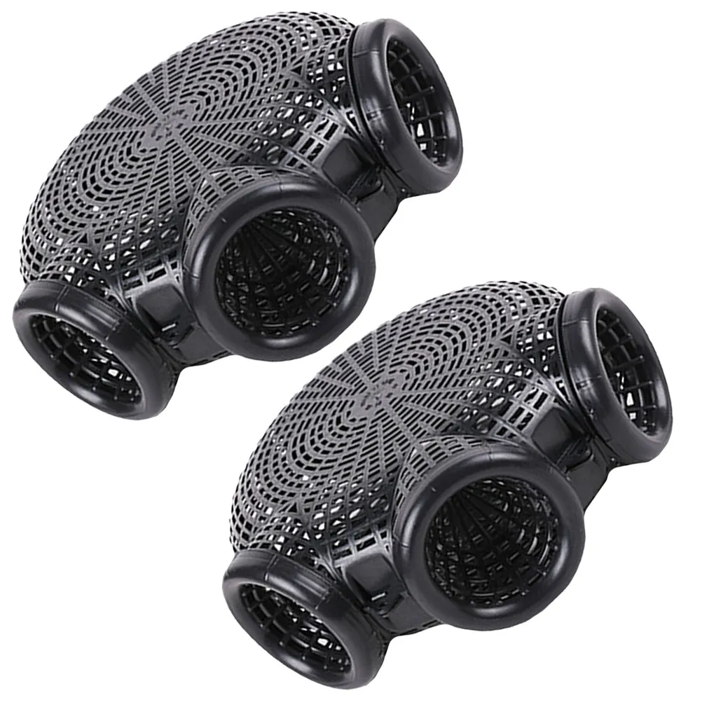 

2Pcs Fishing Trap Cage Wear-Resistant Plastic Mesh Net for Crab Crawfish Shrimp Lobster Fish Eel Portable Reusable Fishing