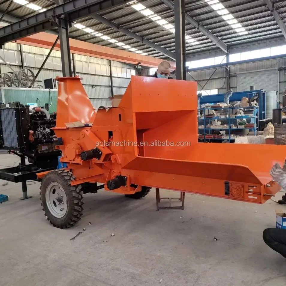 mobile automatic 80 Wood Chipper Wood Crusher shredder For crushing large diameter branches