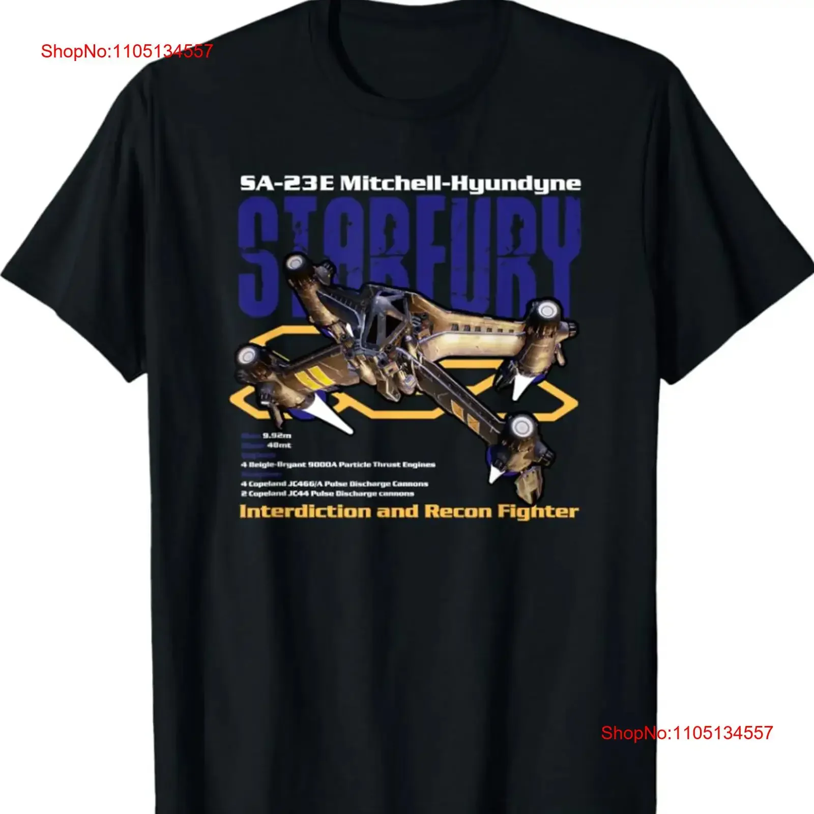 The SA 23e Starfury Recon and Interdiction Fighter T shirt size S 5XL vintage Washed graphic Breathable designer clothes Soft