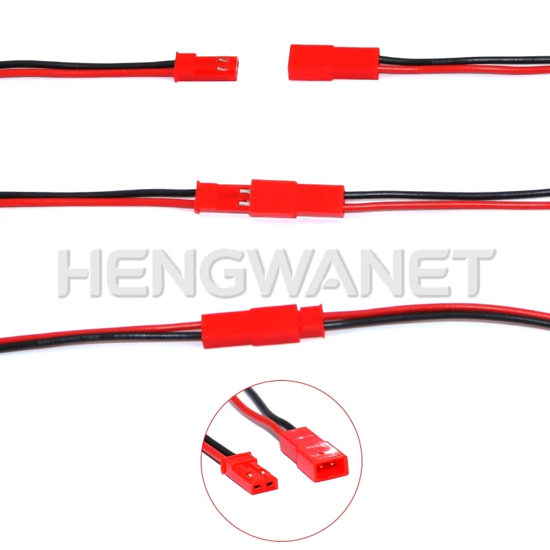 20pcs DIY JST Plug Cable 2 Pin Male & Female Connector Terminals for Electronic Projects