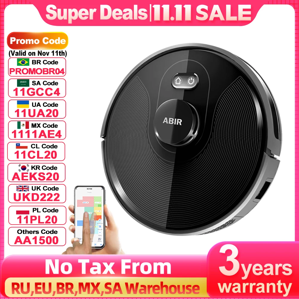 Рисунок 1 - (Промокод: RUS888)Робот-пылесос ABIR X8